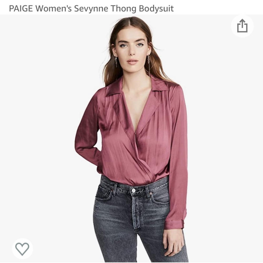 Paige Seyvnne Thong Bodysuit Deco Rose Large